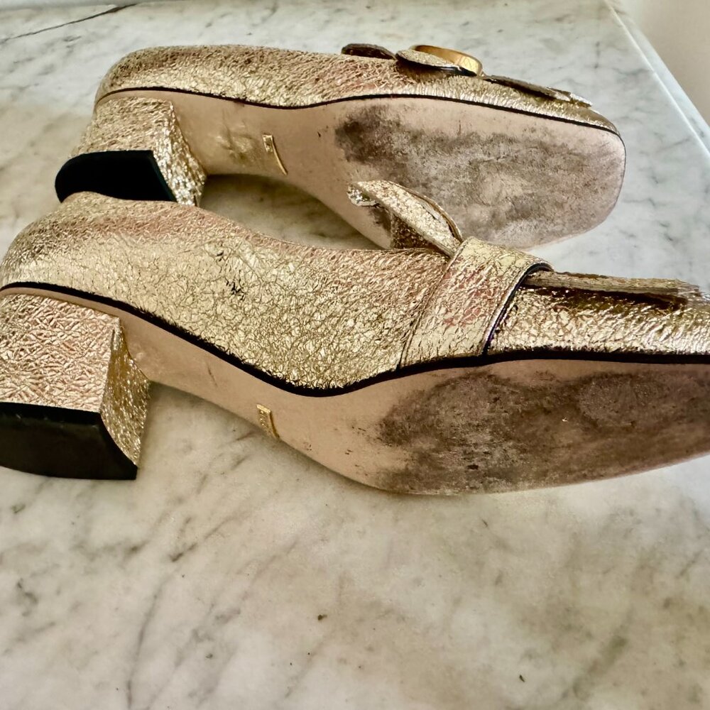 GUCCI Galassia Platino Marmont Loafers - Picture 3 of 9